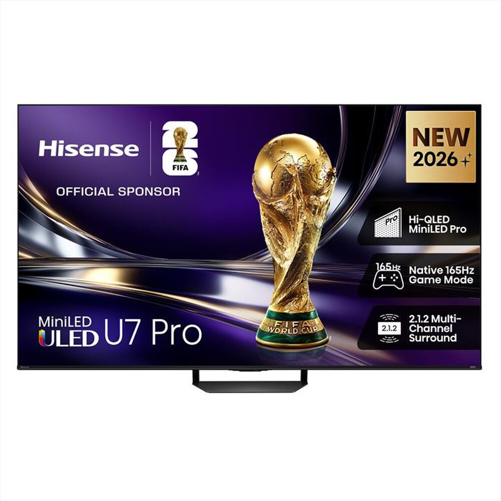 Immagine del prodotto HISENSE - Smart TV 55" Mini LED 4K 55U7S PRO 165Hz-NERO