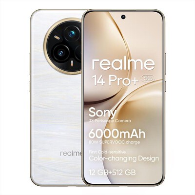 REALME - Smartphone REALME 14 PRO+ 5G (512GB 12GB)-Pearl White