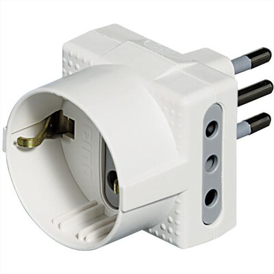 BTICINO - ADATTATORE triplo presa Schuko e 2 prese 10A-BIANCO