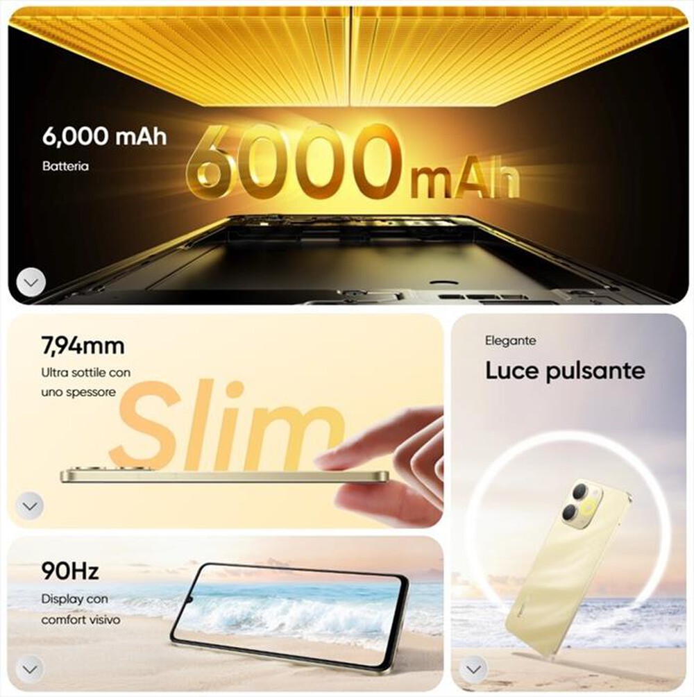 Immagine del prodotto REALME - Smartphone NOTE 70T SPECIAL EDITION 4/256GB-BEACH GOLD
