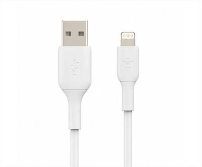 BELKIN - CAVO PVC DA USB-A A LIGHTNING 2M - BIANCO-bianco