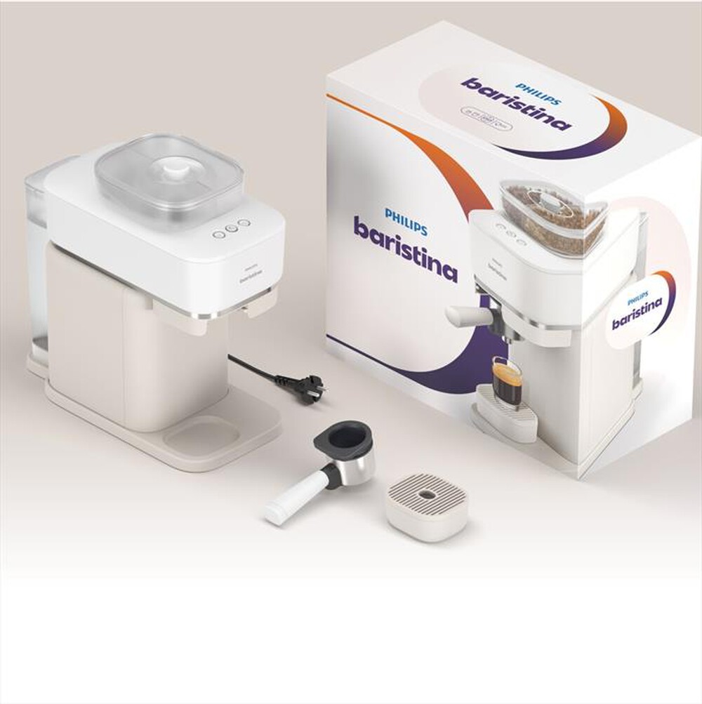 Immagine del prodotto PHILIPS - Macchina da caff&egrave; BARISTINA BEAN SWAP BAR320/00-Bianco / Bianco