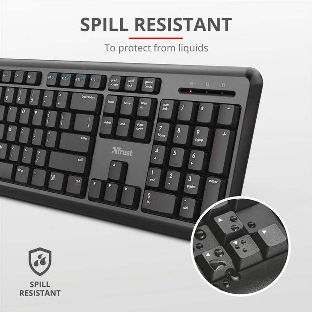 Immagine del prodotto TRUST - ODY WIRELESS KEYBOARD & MOUSE IT-Black