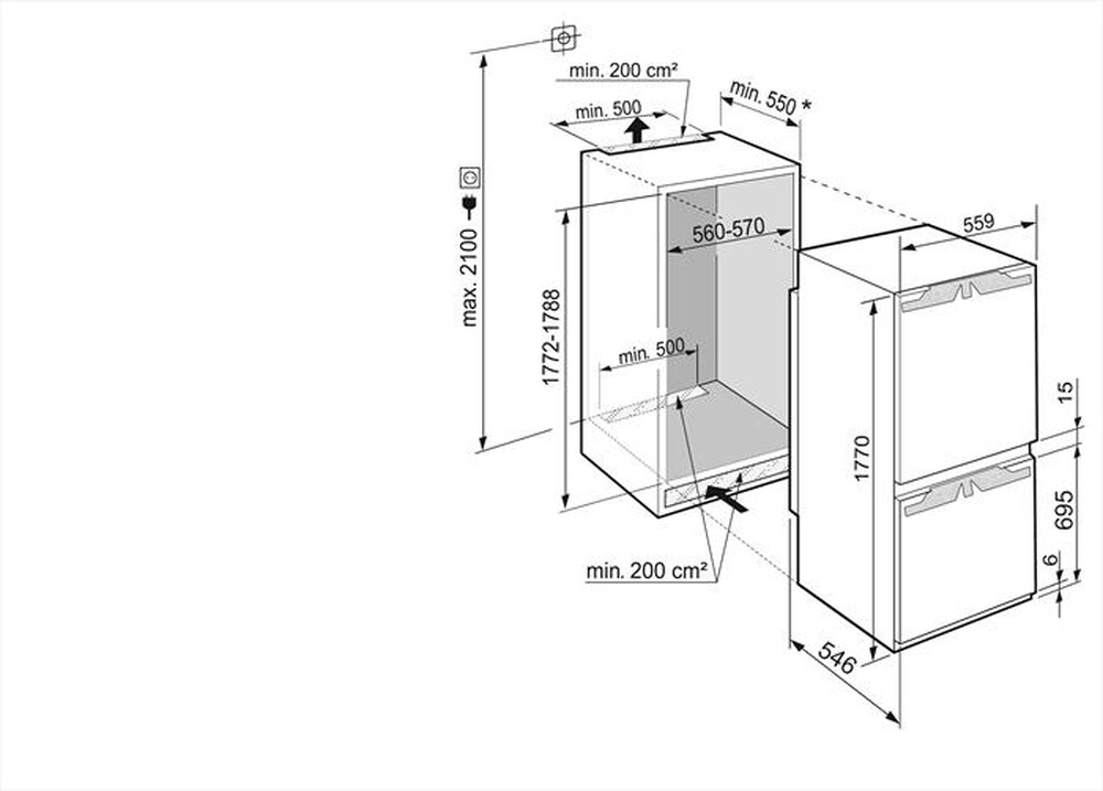 Immagine del prodotto LIEBHERR - Frigorifero incasso ICD 5123-20 Classe D