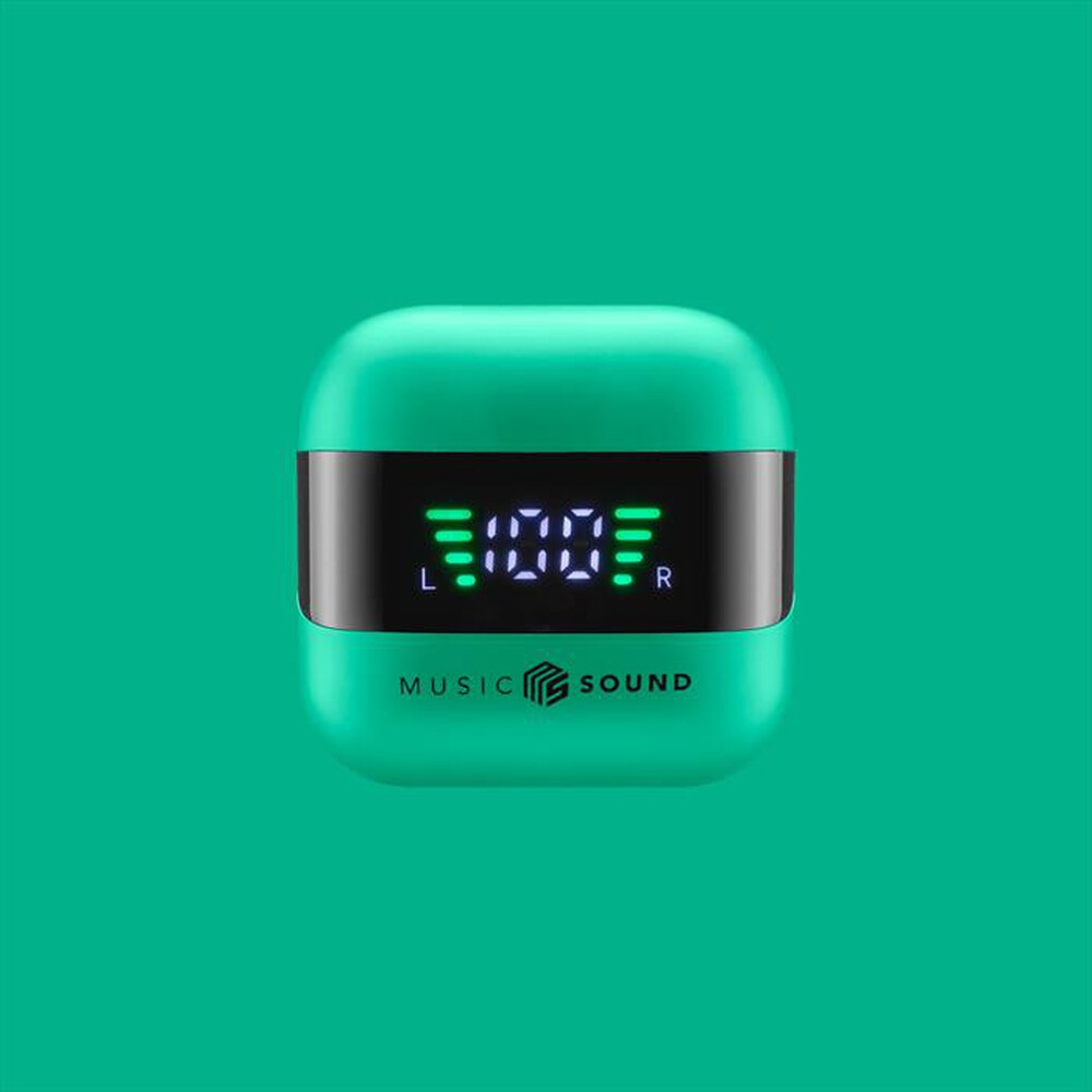 Immagine del prodotto MUSIC SOUND - AURICOLARI TWS CON DISPLAY LED-Green