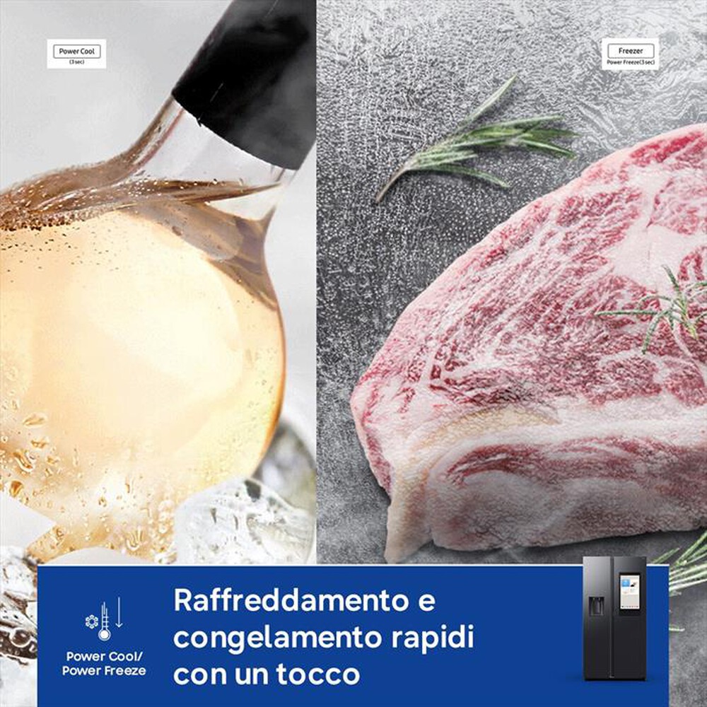 Immagine del prodotto SAMSUNG - Frigorifero side by side RS90F66BEFEF Classe E-Matte black