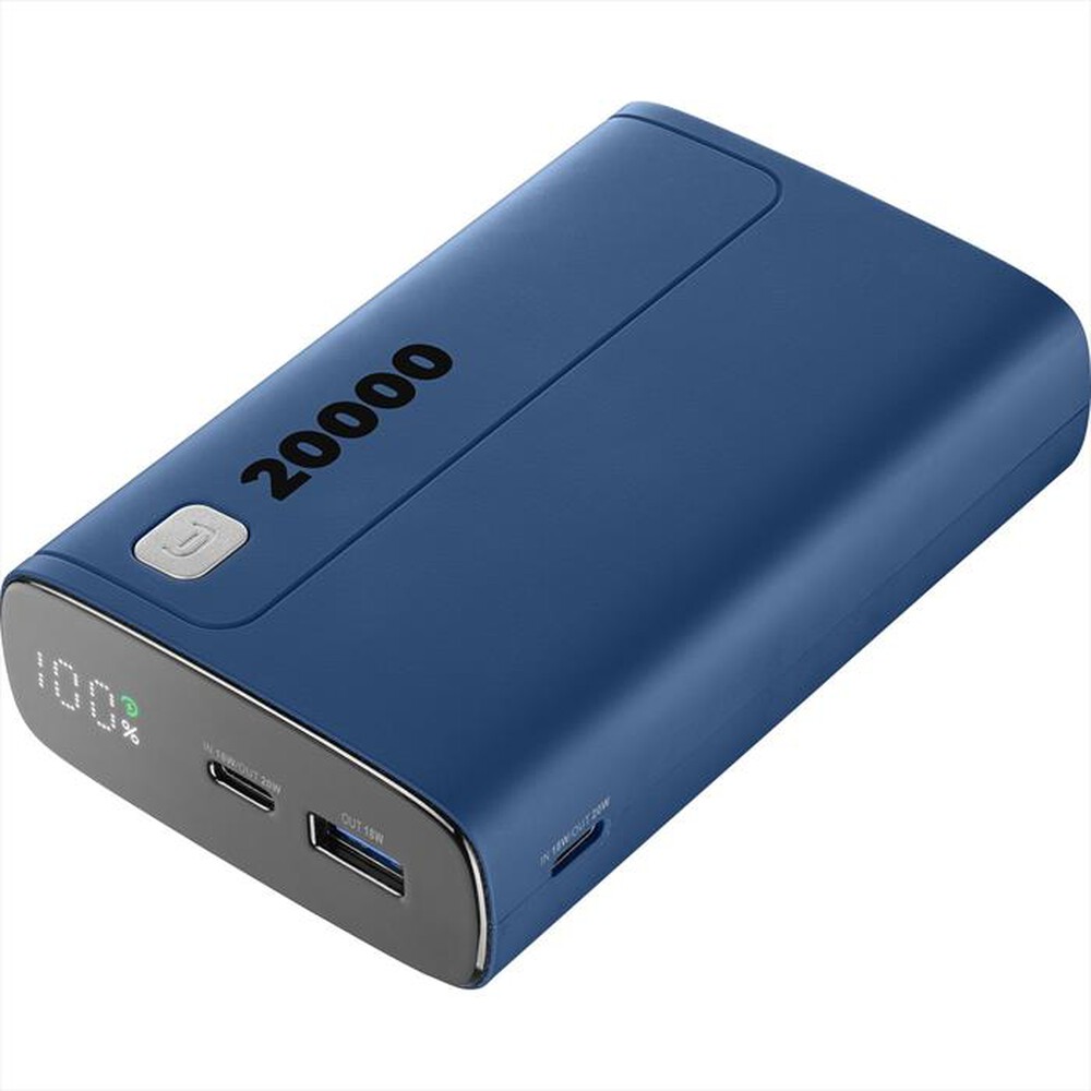 Immagine del prodotto CELLULARLINE - Caricabatterie Portatile PBDISPL01PD20000B-Blu