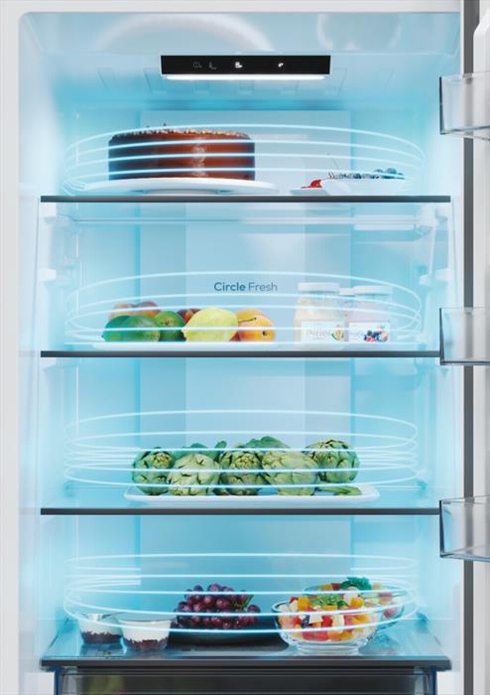 Immagine del prodotto CANDY - Frigorifero combinato CNCQ2T620EX Classe E 409 lt-Stainless steel