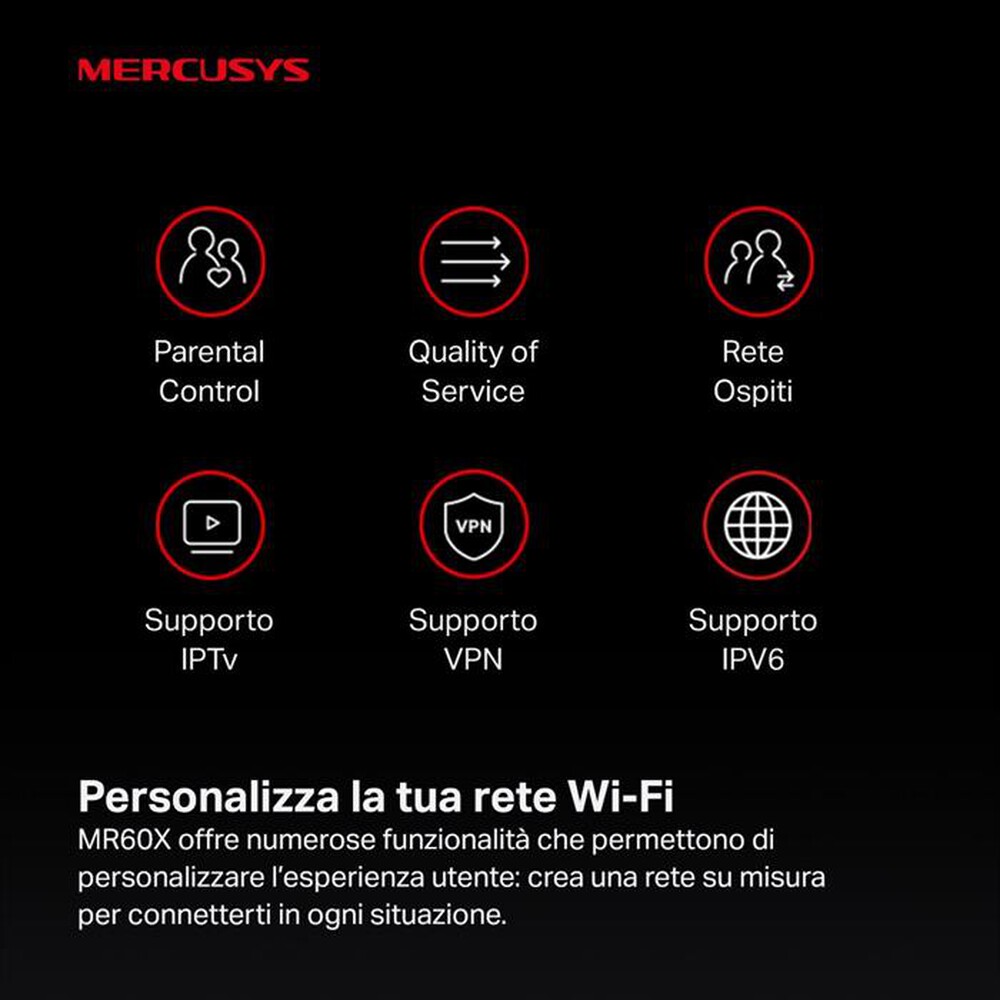 Immagine del prodotto TP-LINK - ROUTER MR60X AX1500 WIFI 6-nero