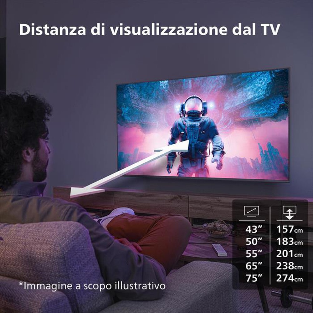 Immagine del prodotto PHILIPS - Smart TV LED UHD 4K 43" 43PUS7609/12-Black