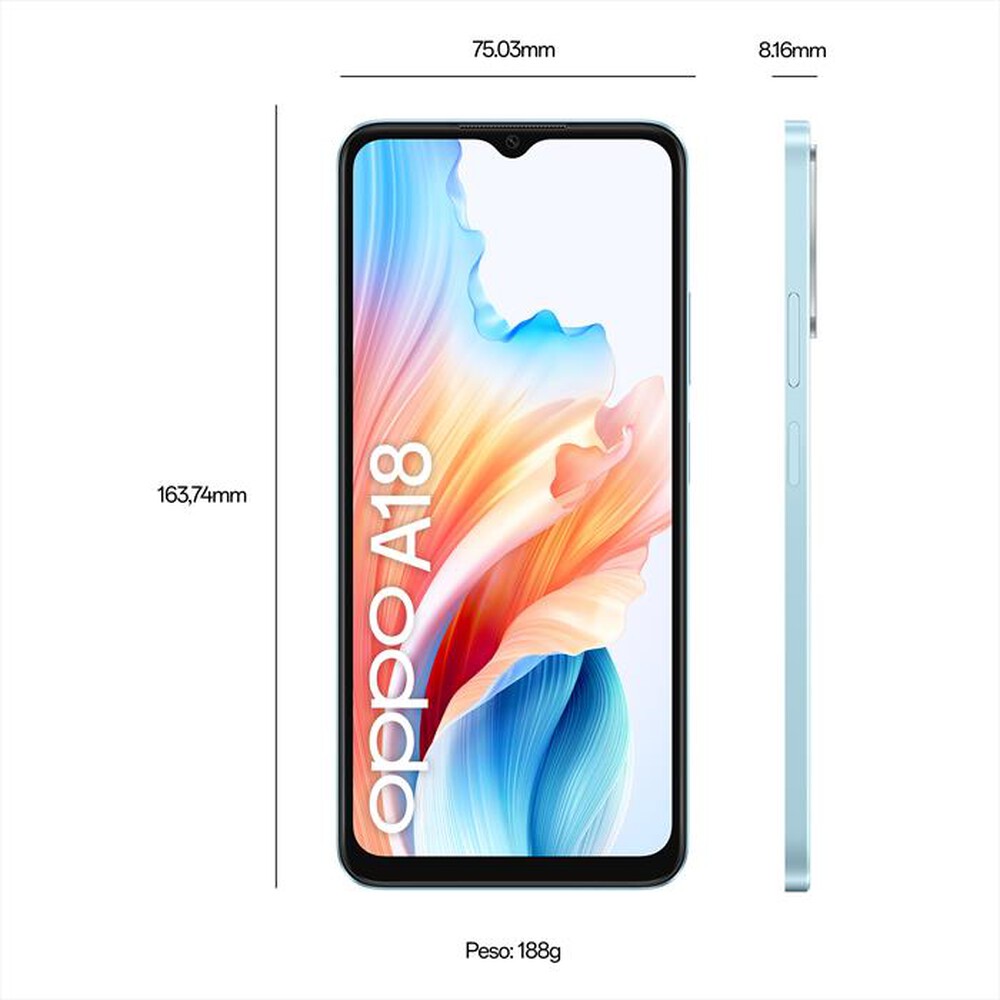 Immagine del prodotto OPPO - Smartphone A18 4+128-GLOWING BLUE