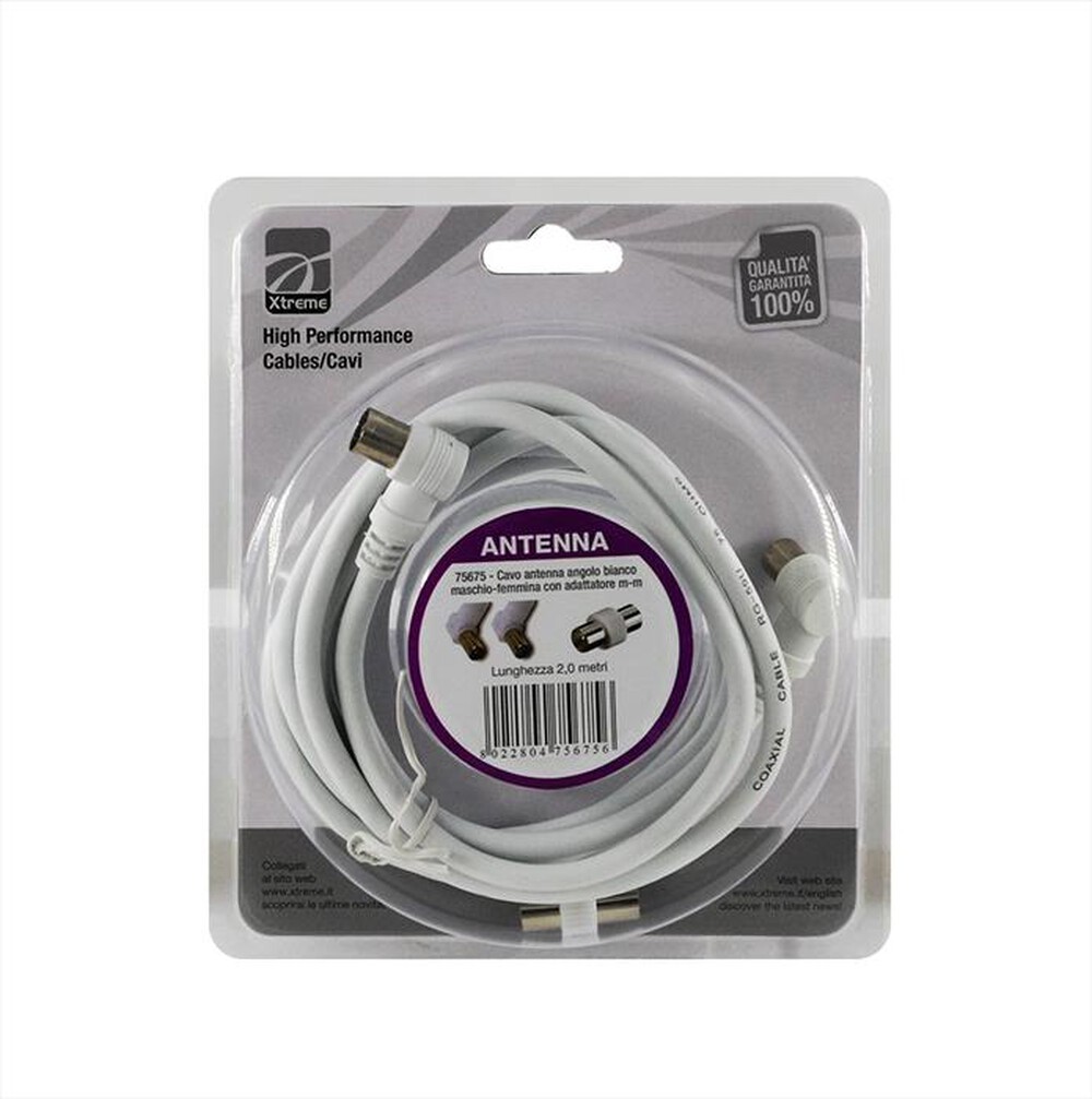 XTREME - CAVO ANTENNA AD ANGOLO-BIANCO