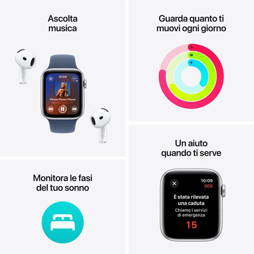 Immagine del prodotto APPLE - Watch SE GPS 44mm Cassa Alluminio-Galassia Sport Band Galassia L