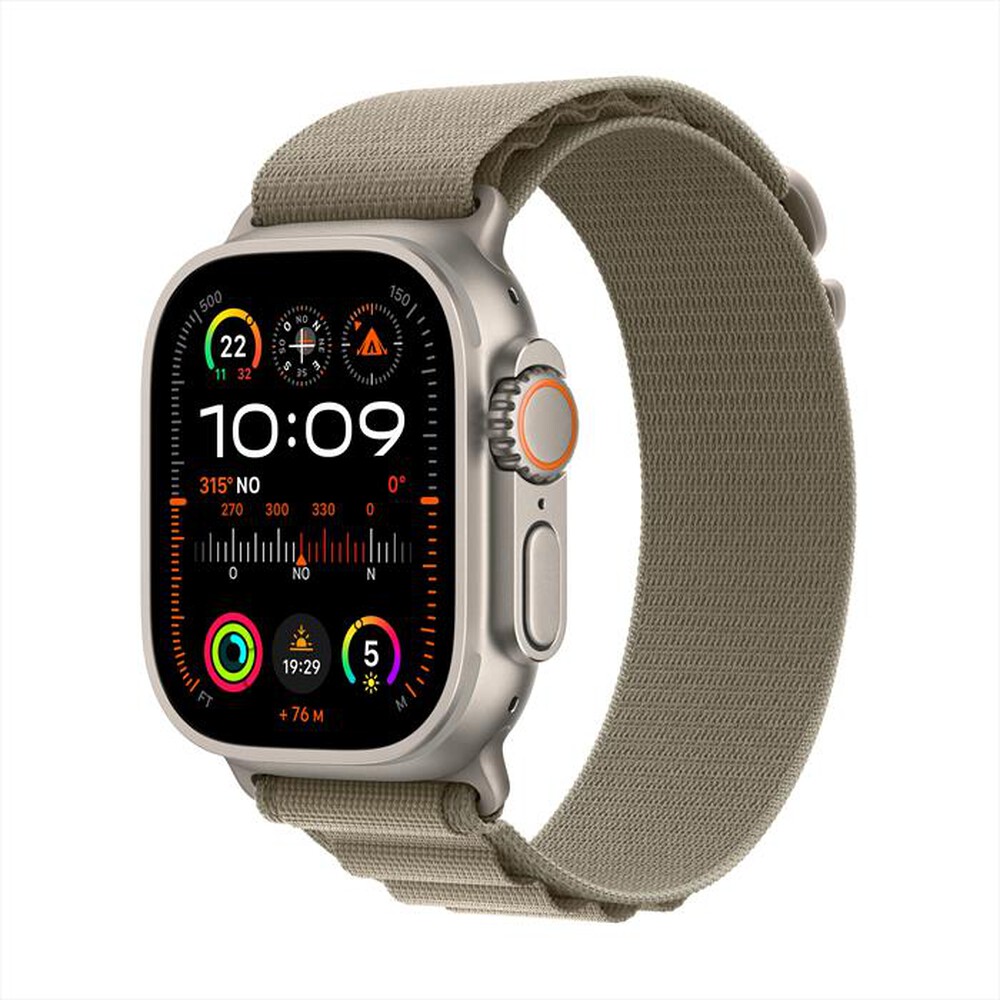 Immagine del prodotto APPLE - Watch Ultra 2 GPS + Cellular Cassa 49mm - Small-Olive Alpine Loop