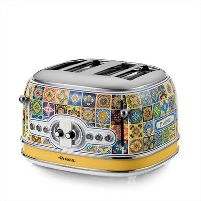 ARIETE - 0156/0P Tostapane 4 fette Positano-Multicolour,Yellow