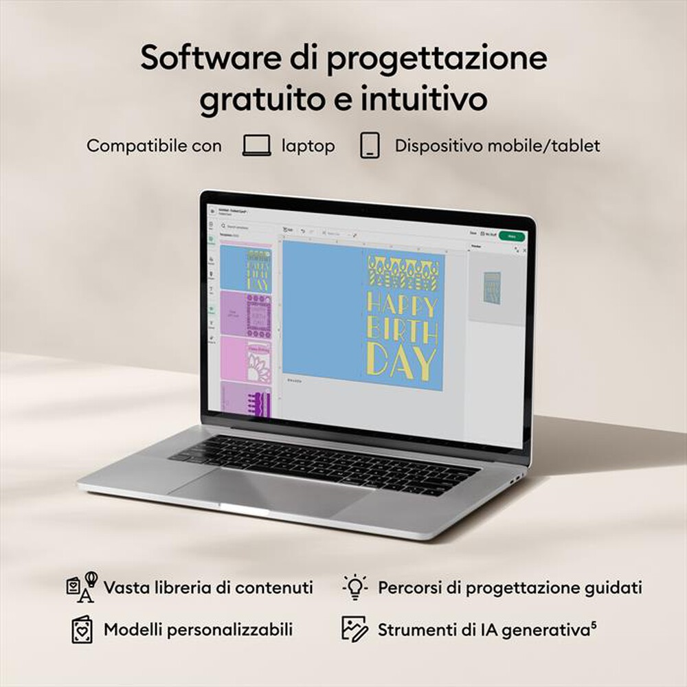 Immagine del prodotto CRICUT - Macchina da taglio EXPLORE 5 CREAM EMEA