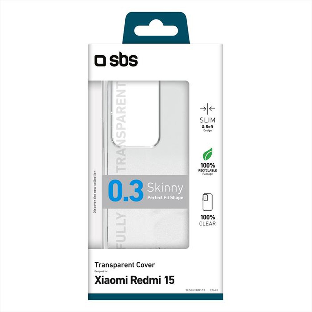 Immagine del prodotto SBS - Cover Skinny per Xiaomi Redmi 15-Trasparente