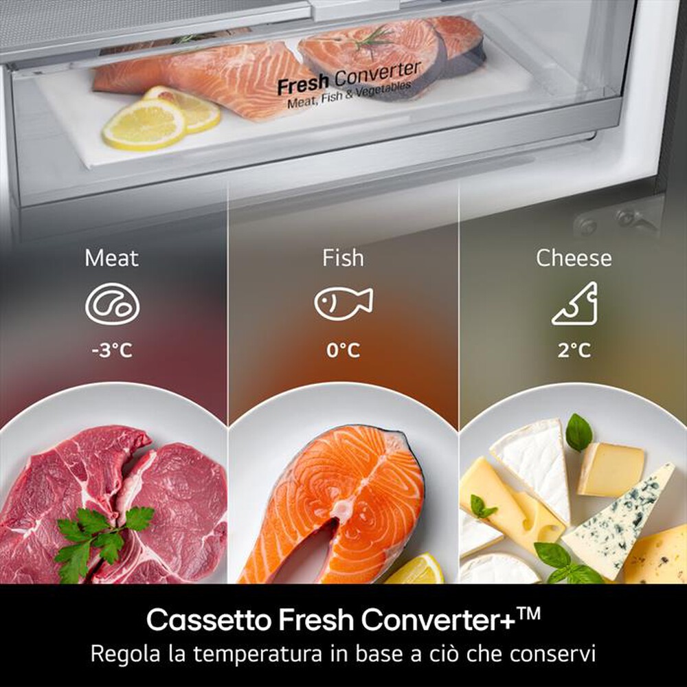Immagine del prodotto LG - Frigorifero combinato GBBW726AEV Classe A 465lt-Nero