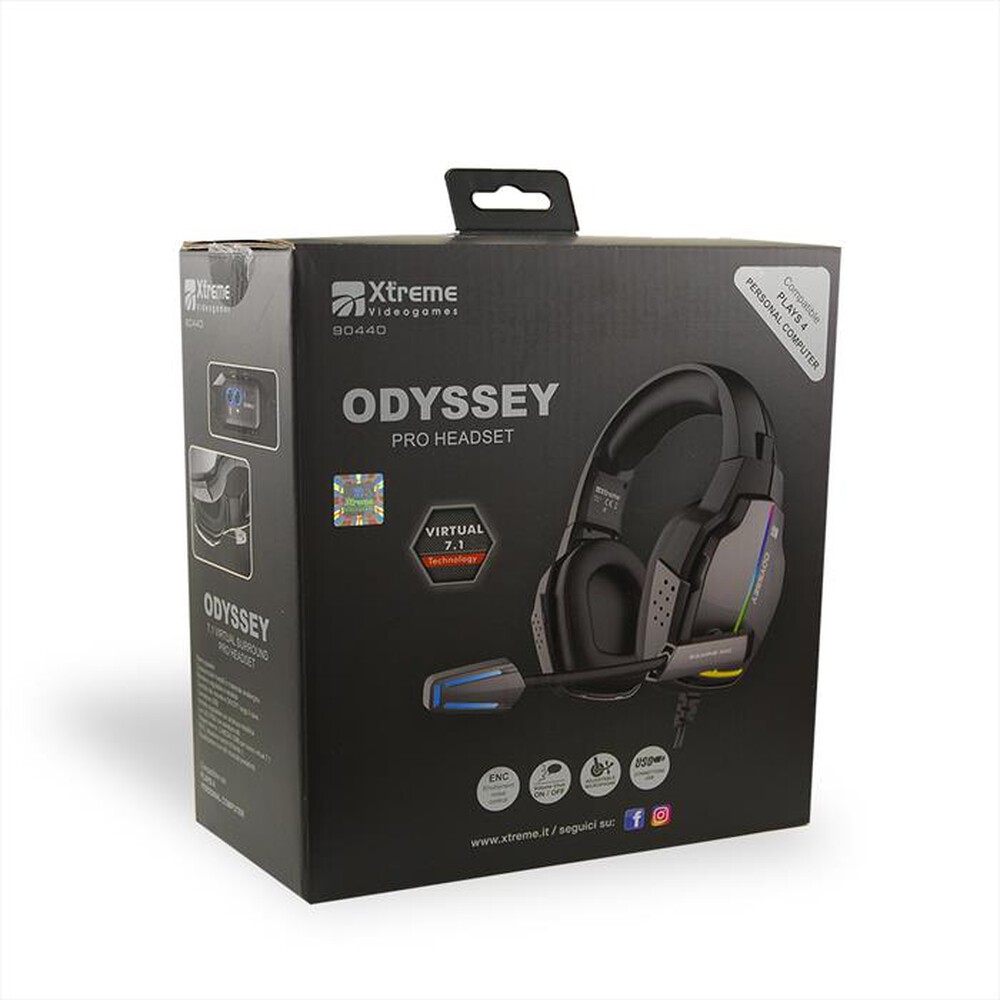 Immagine del prodotto XTREME - DIAMOND LINE HEADSET ODYSSEY 7.1 CON ENC-NERO