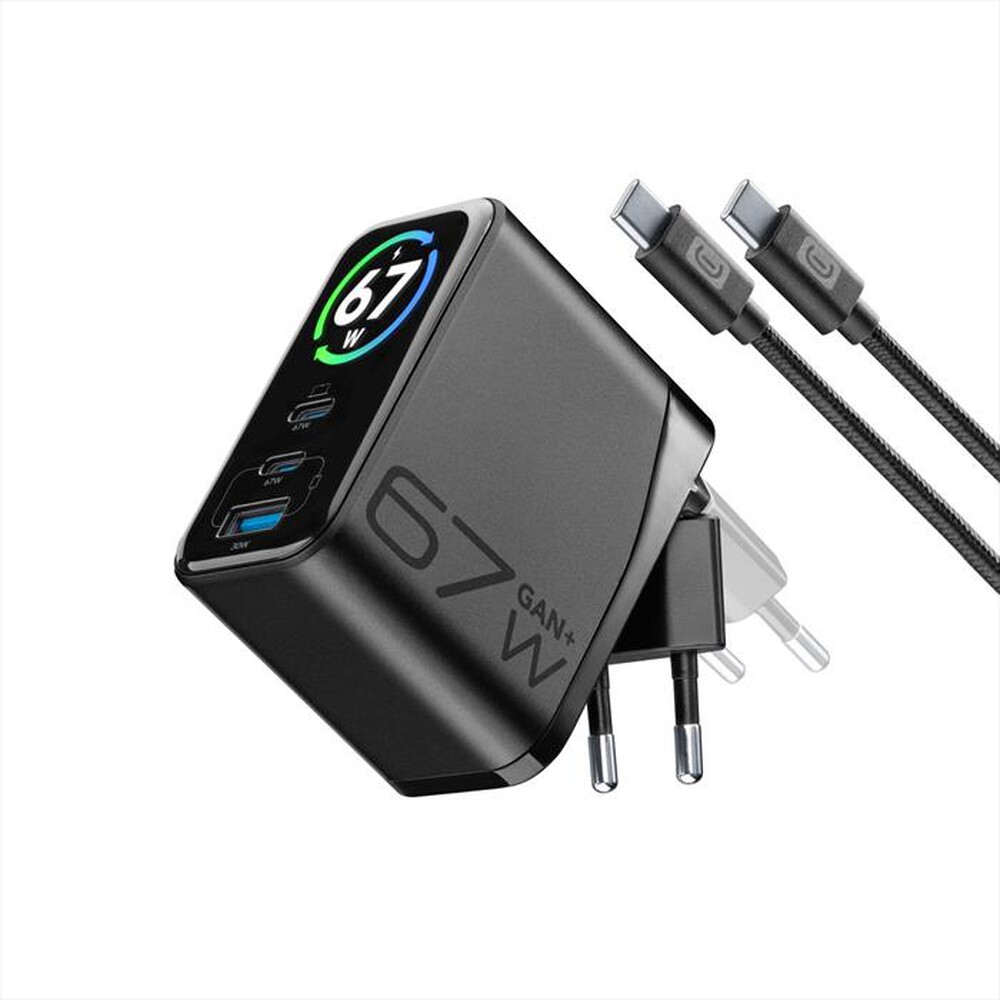 Immagine del prodotto CELLULARLINE - Caricabatterie da rete POWERVIEW IQ KIT ACH 67W-Nero