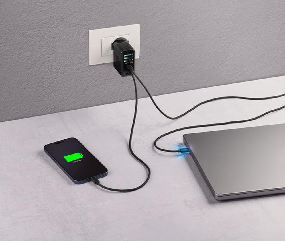 Immagine del prodotto CELLULARLINE - Caricabatterie da rete POWERVIEW IQ KIT ACH 67W-Nero