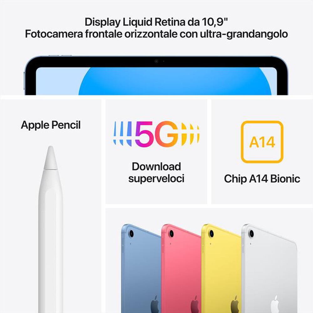 Immagine del prodotto APPLE - iPad 10.9 Wi-Fi + Cellular 64GB-Argento