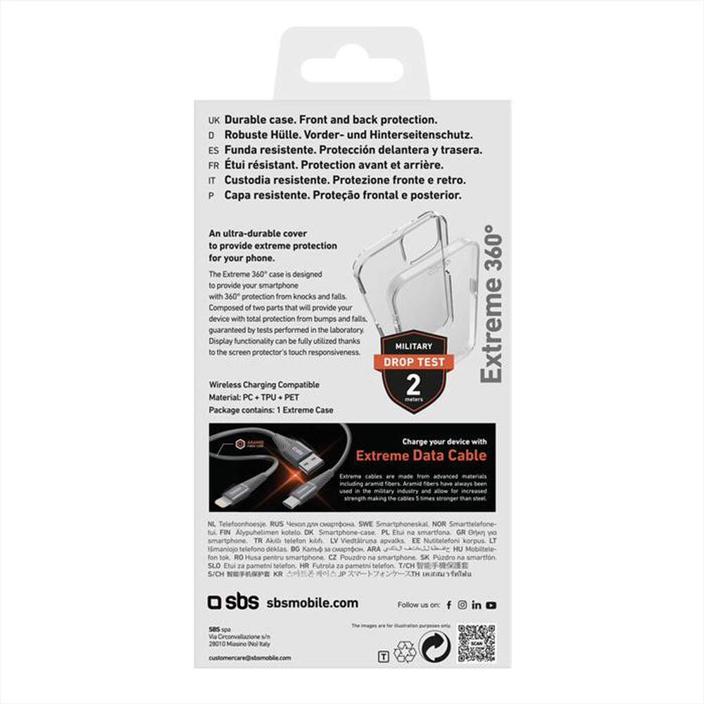 Immagine del prodotto SBS - Cover 360 TECOV360IP1461 per iPhone 14-Trasparente