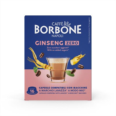 CAFFE BORBONE - COMPATIBILI A MODO MIO - GINSENG ZERO - 16 CAPS
