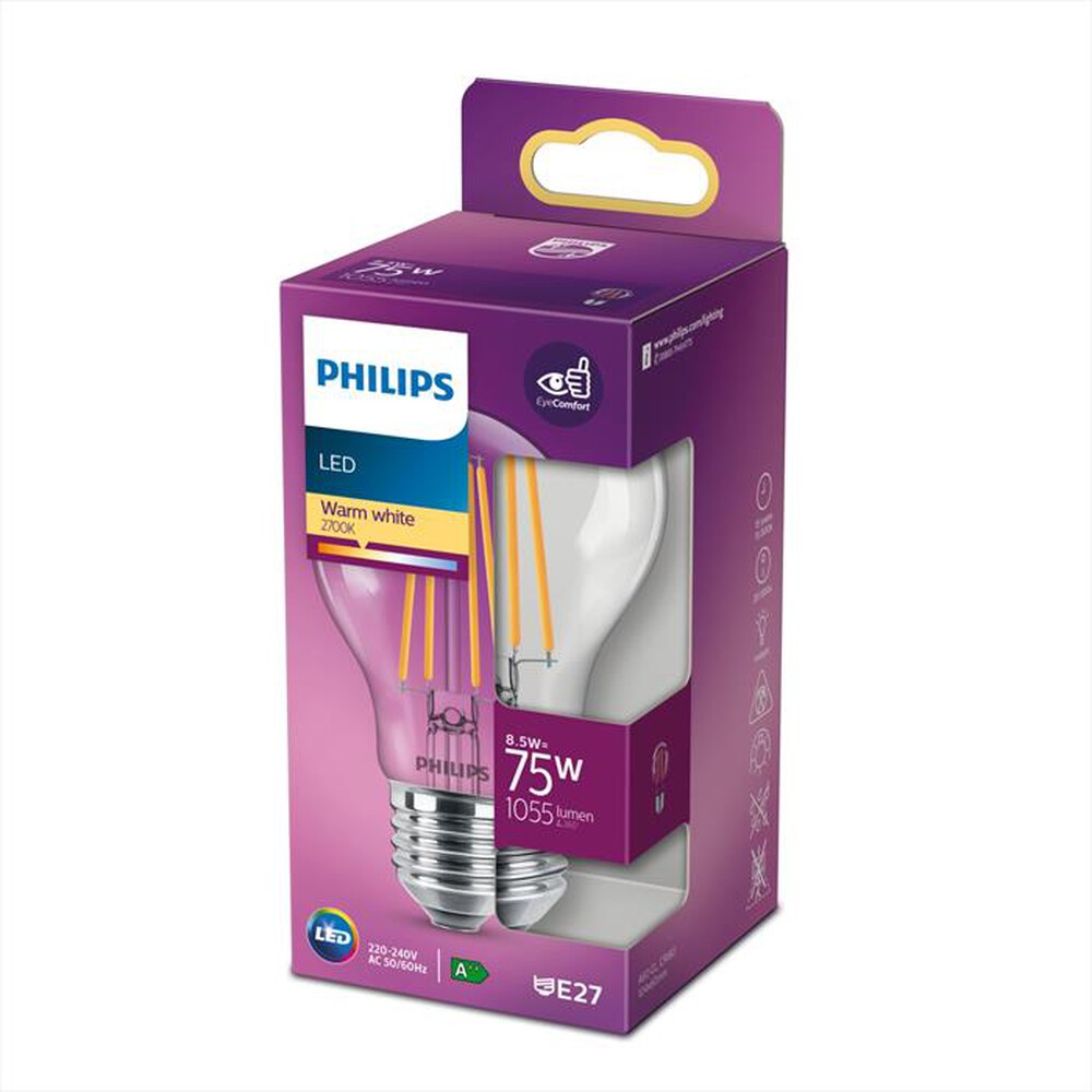 Immagine del prodotto PHILIPS - LED LAMPADINA 8,5 W 75 W E27 LUCE BIANCA CALDA