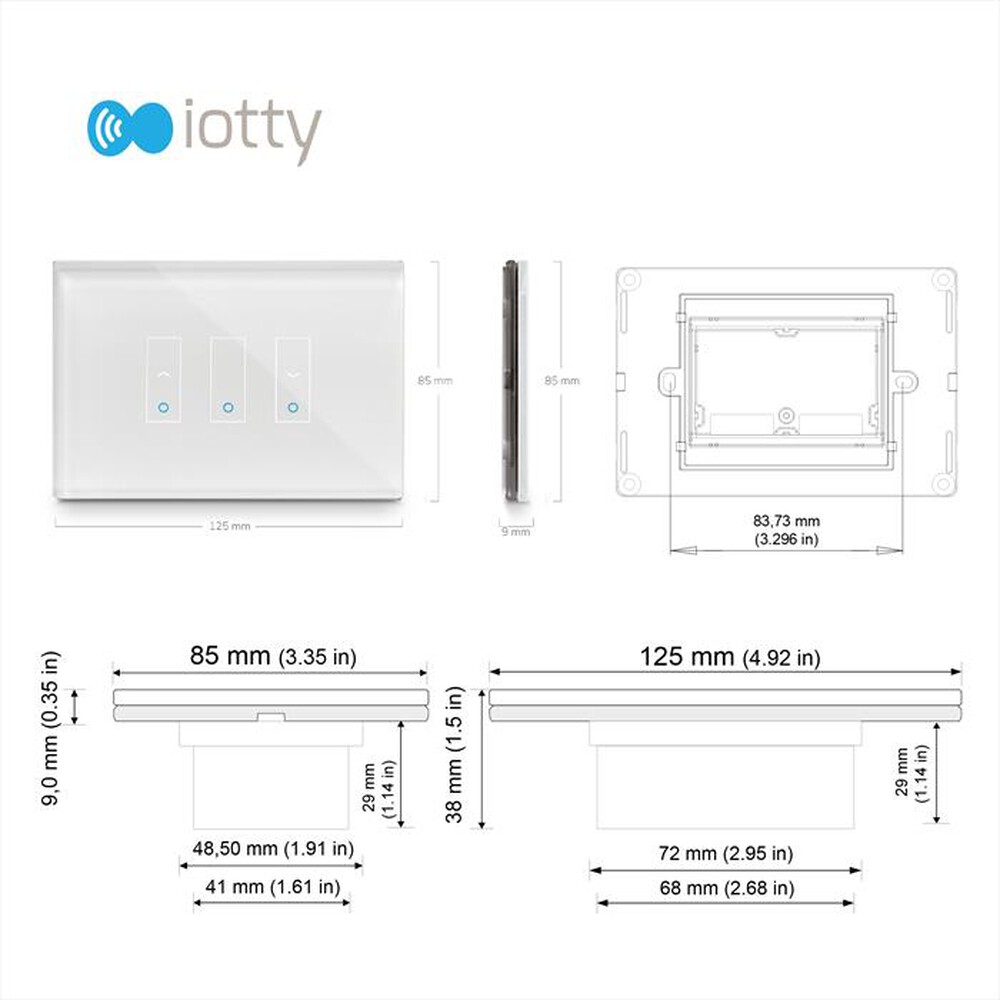 Immagine del prodotto IOTTIE - INTERRUTTORE INTELLIGENTE PER TAPPARELLE-Black