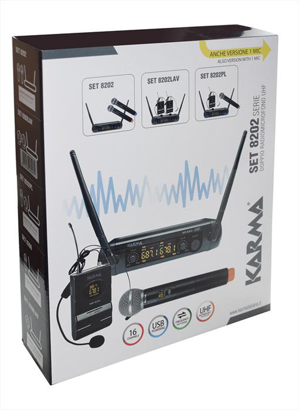 Immagine del prodotto KARMA - Doppio radiomicrofono palmare SET 8202-Nero