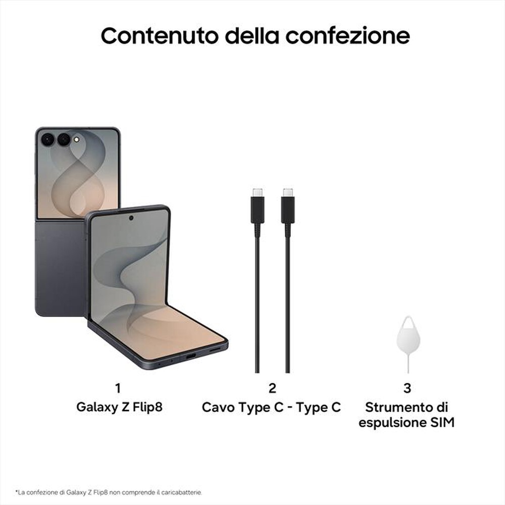 Immagine del prodotto SAMSUNG - Galaxy Z Flip8 12+256GB-Graphite