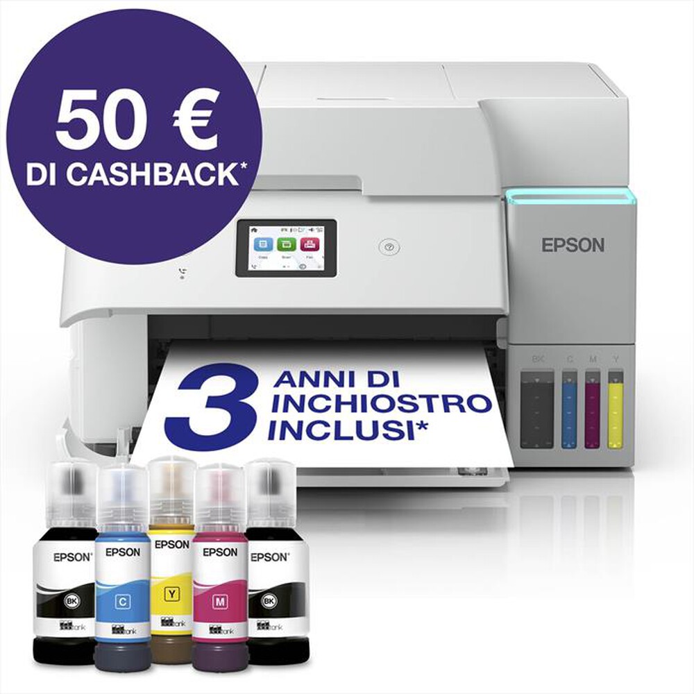 Immagine del prodotto EPSON - EcoTank ET-4956 Stampante Inkjet Multifunzione A4-Bianco