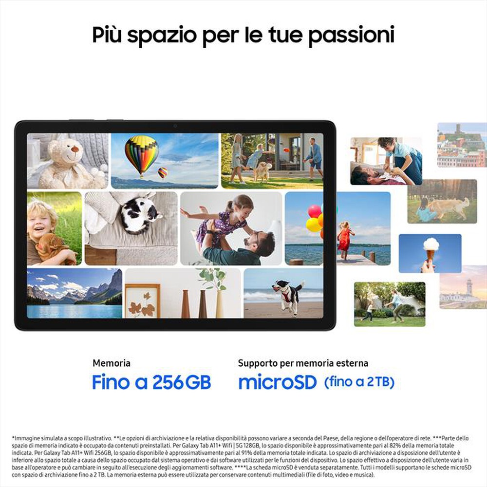 Immagine del prodotto SAMSUNG - Tablet GALAXY TAB A11+ 5G 128 GB-Gray