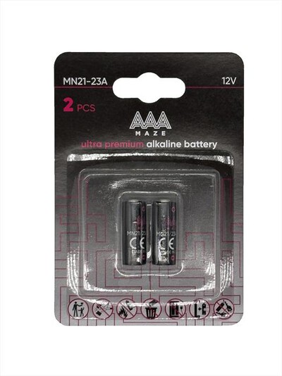 AAAMAZE - PILE ALKALINE ULTRA PREMIUM MN21-23A-Nero