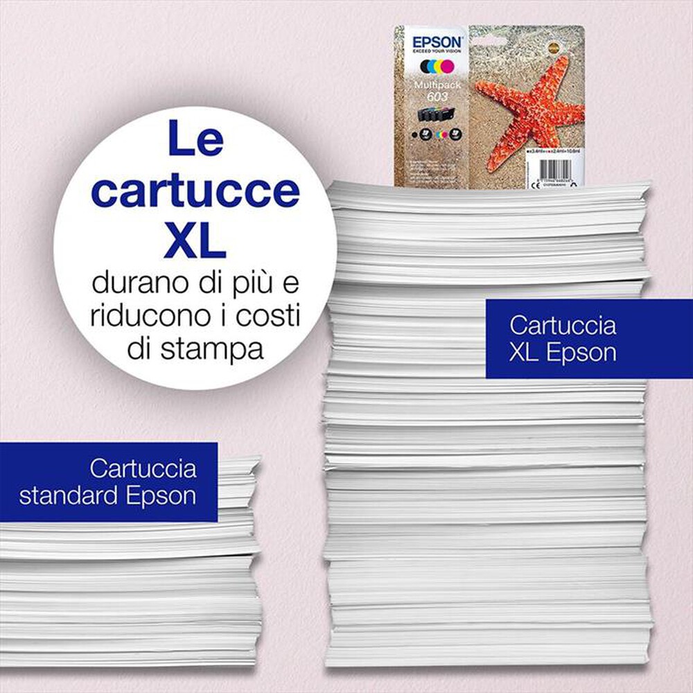 Immagine del prodotto EPSON - 603 STELLA MARINA T03A XL MULTIPACK MIXED 4 COLORI-Nero, ciano, magenta, giallo