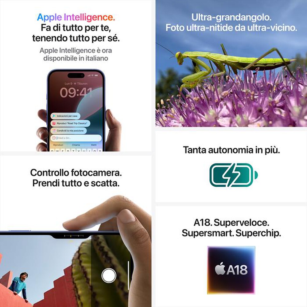 Immagine del prodotto APPLE - iPhone 16 128GB-Blu Oltremare