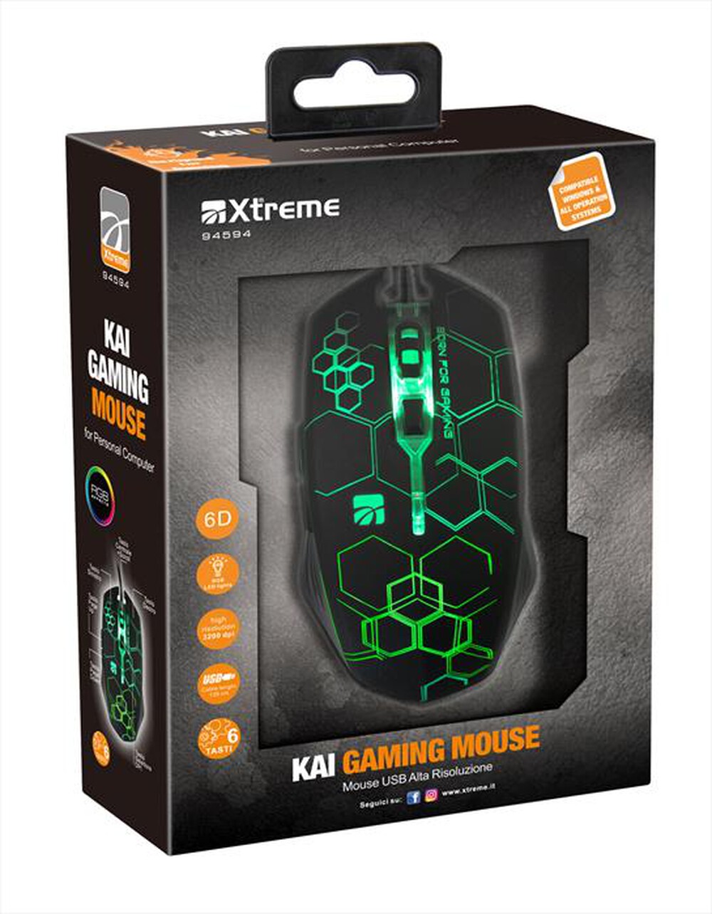 Immagine del prodotto XTREME - KAI GAMING MOUSE-NERO
