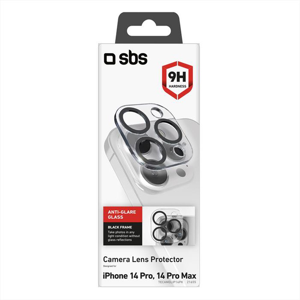 Immagine del prodotto SBS - Camera screenglass TECAMGLIP14PK iPhone 14 Pro/Max-Nero