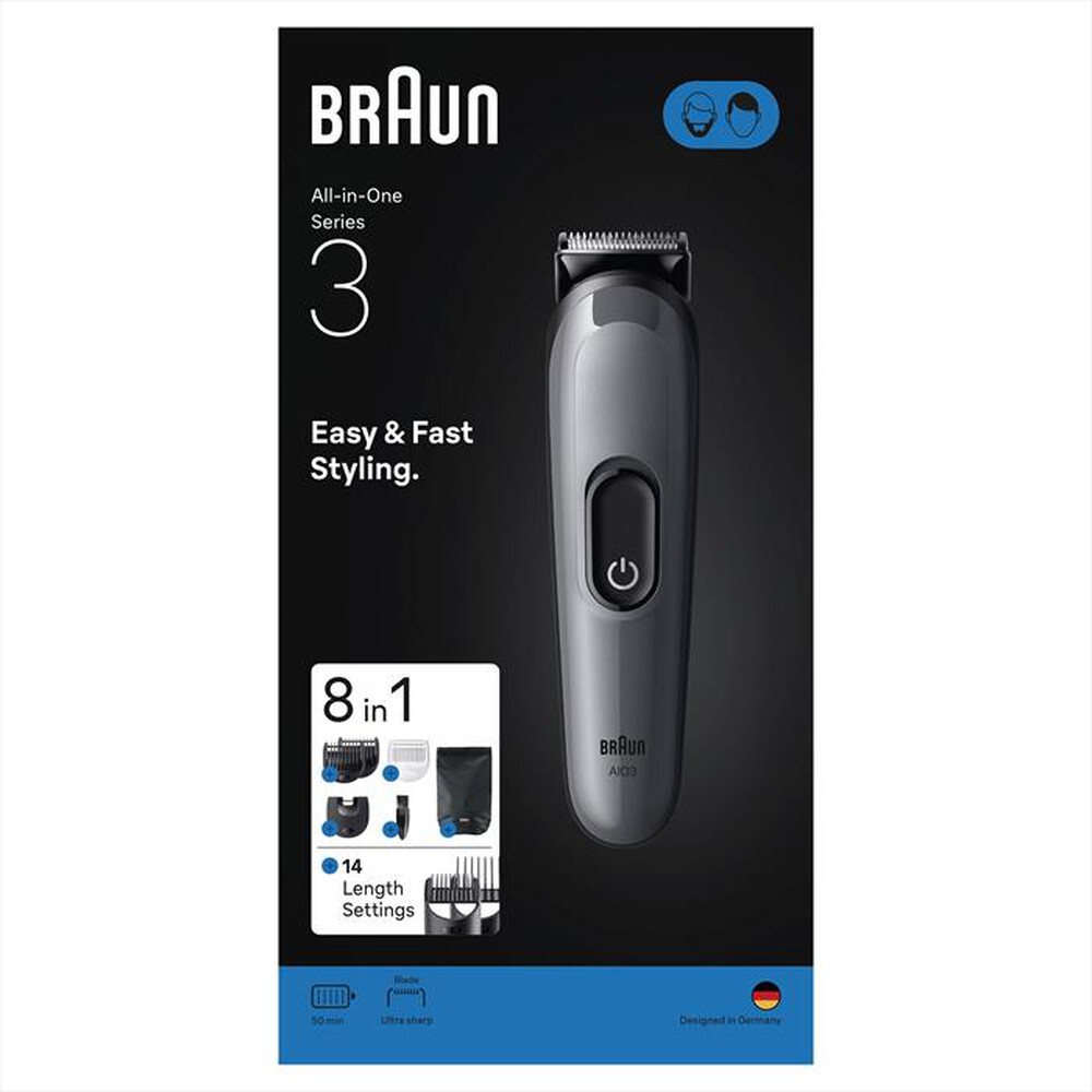 Immagine del prodotto BRAUN - Rasoio AIO 3540-GRIGIO