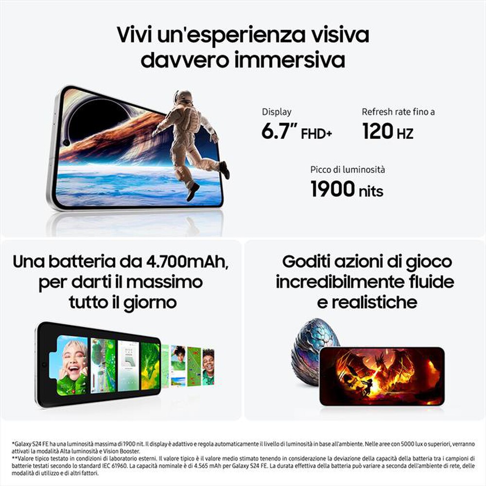 Immagine del prodotto SAMSUNG - Smartphone Galaxy S24 FE 128GB-Mint
