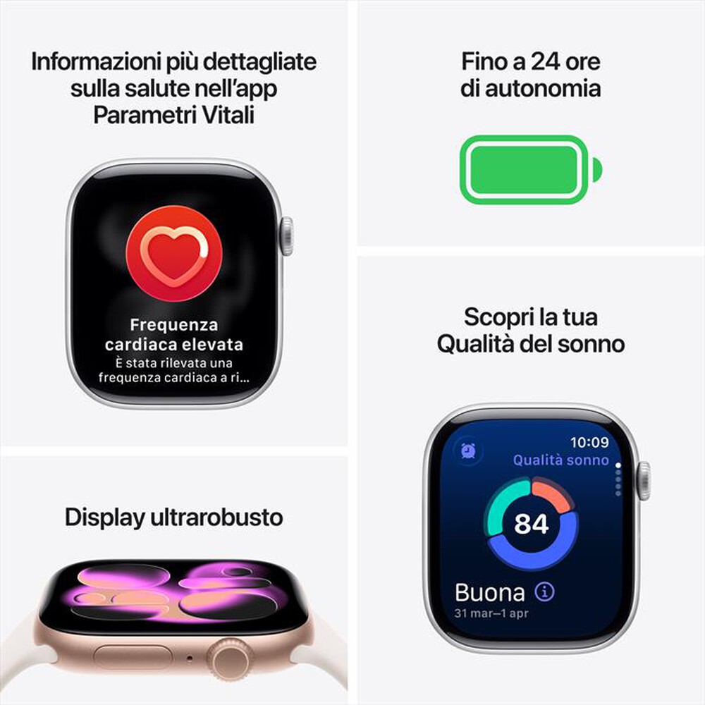 Immagine del prodotto APPLE - Watch Series 11 GPS 46mm Alluminio-Oro Rosa - Band Rosa Fard M/L