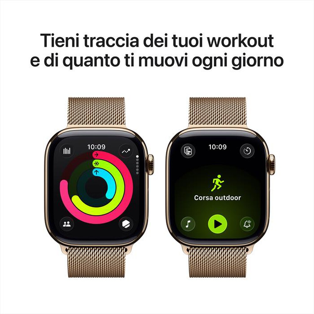 Immagine del prodotto APPLE - Watch Series 11 GPS + Cellular 42mm Titanio-Oro - Loop Milanese Oro