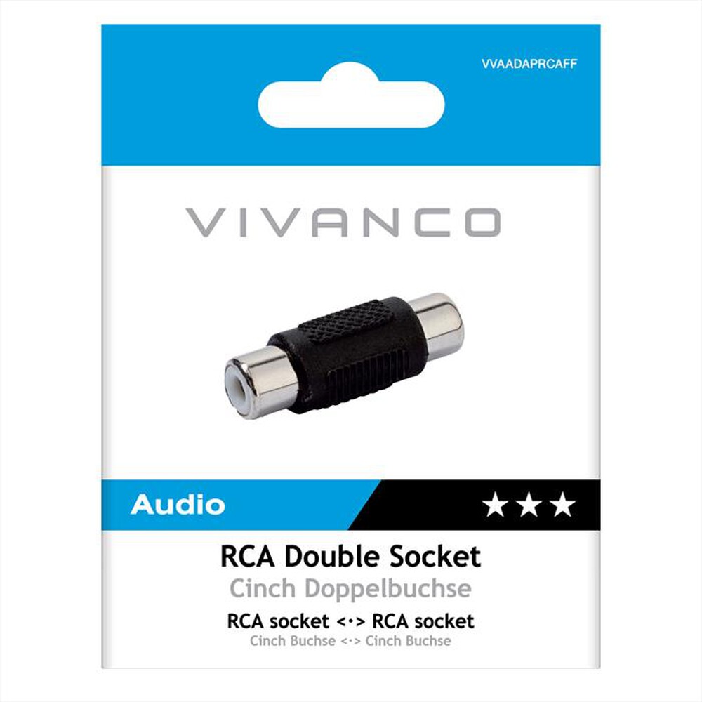 Immagine del prodotto VIVANCO - Adattatore audio RCA doppia presa-Nero