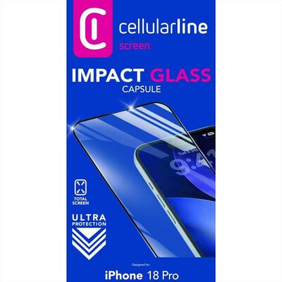 CELLULARLINE - Pellicola IMPACT GLASS CAPSULE IPHONE 18 PRO-Trasparente