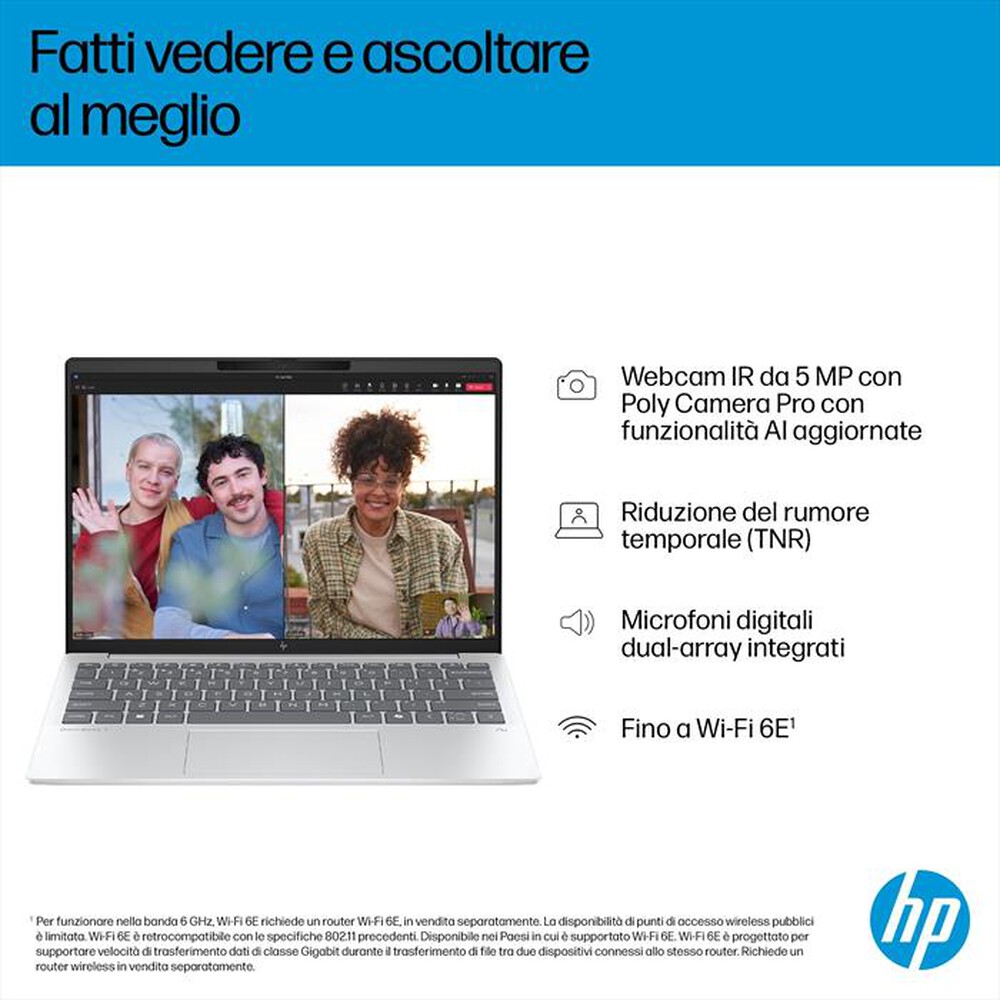 Immagine del prodotto HP - Notebook OMNIBOOK 7 13-BG1002NL 13.3" AMD Ryzen AI-Glacier Silver