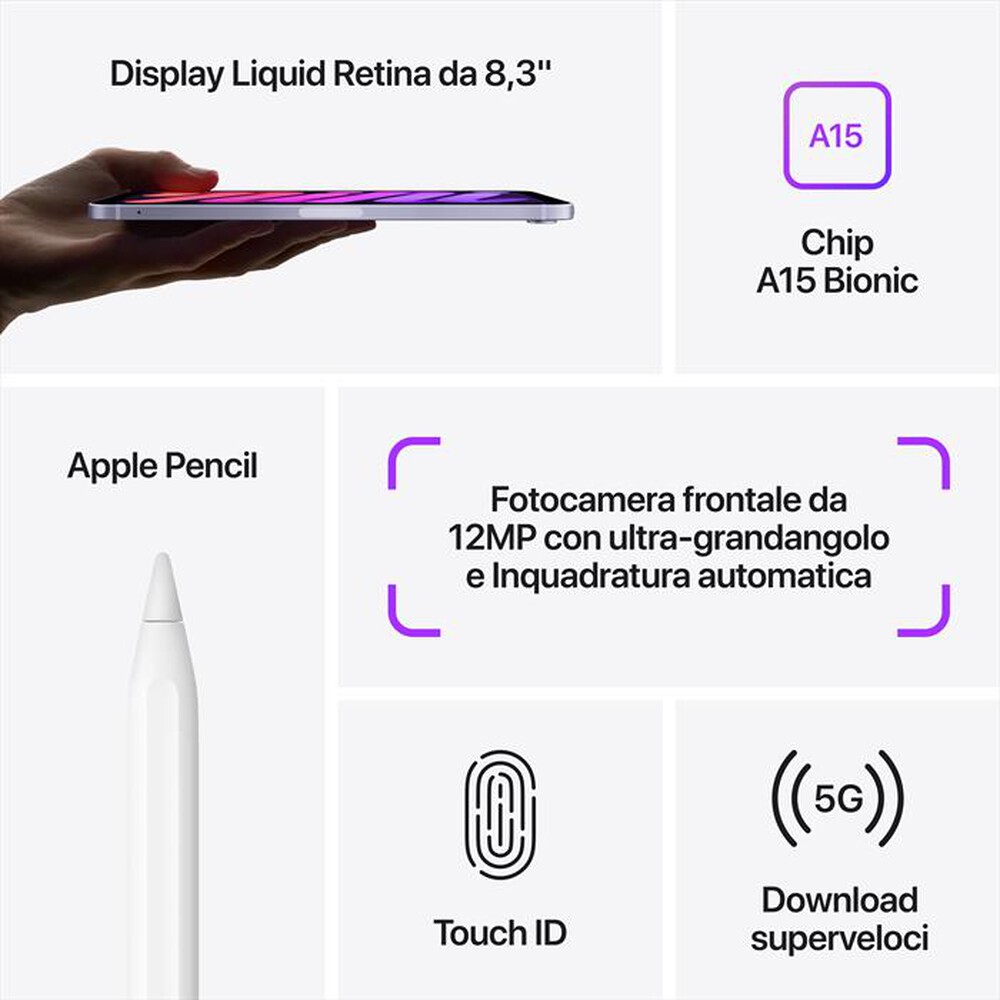 Immagine del prodotto APPLE - iPad mini Wi-Fi + Cellular 64GB-Purple