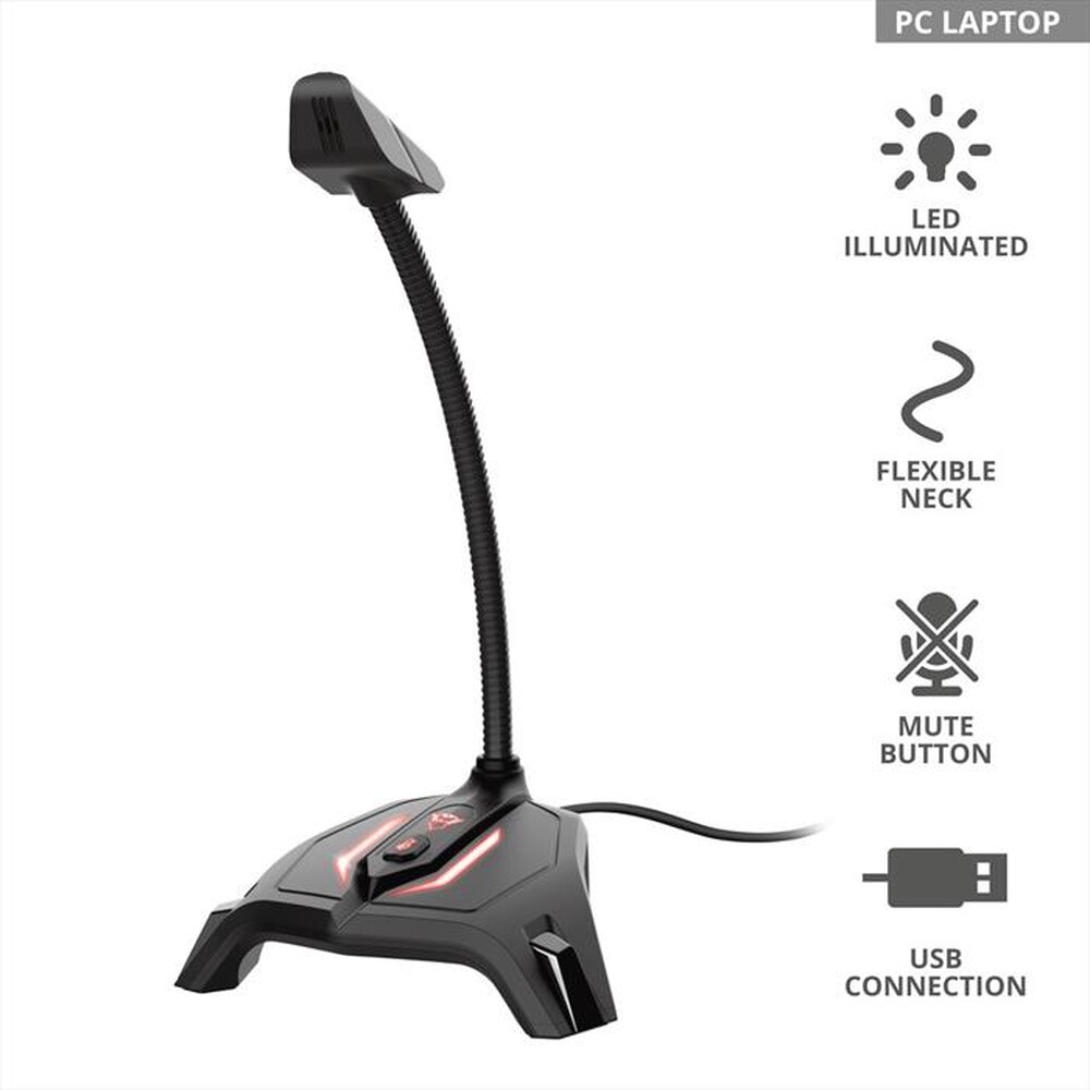 Immagine del prodotto TRUST - GXT215 ZABI USB LED MICROPHONE-Black
