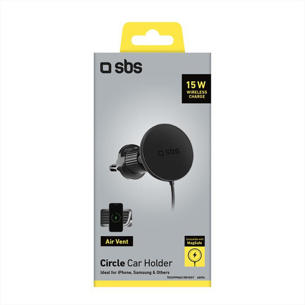 Immagine del prodotto SBS - Car holder wireless TESUPPMAG15WVENT-Nero