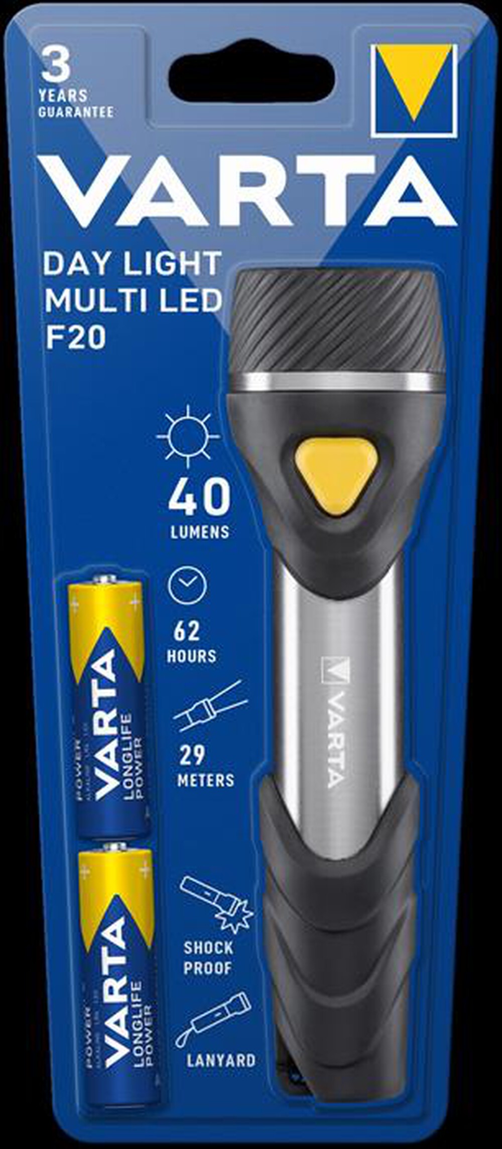 Immagine del prodotto VARTA - DAY LIGHT F20 (INCL. 2AA)